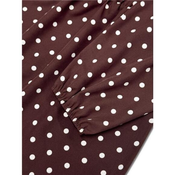 Plus Size Polka Dot Ruffle Hem Mini Dress - Picture 7 of 10